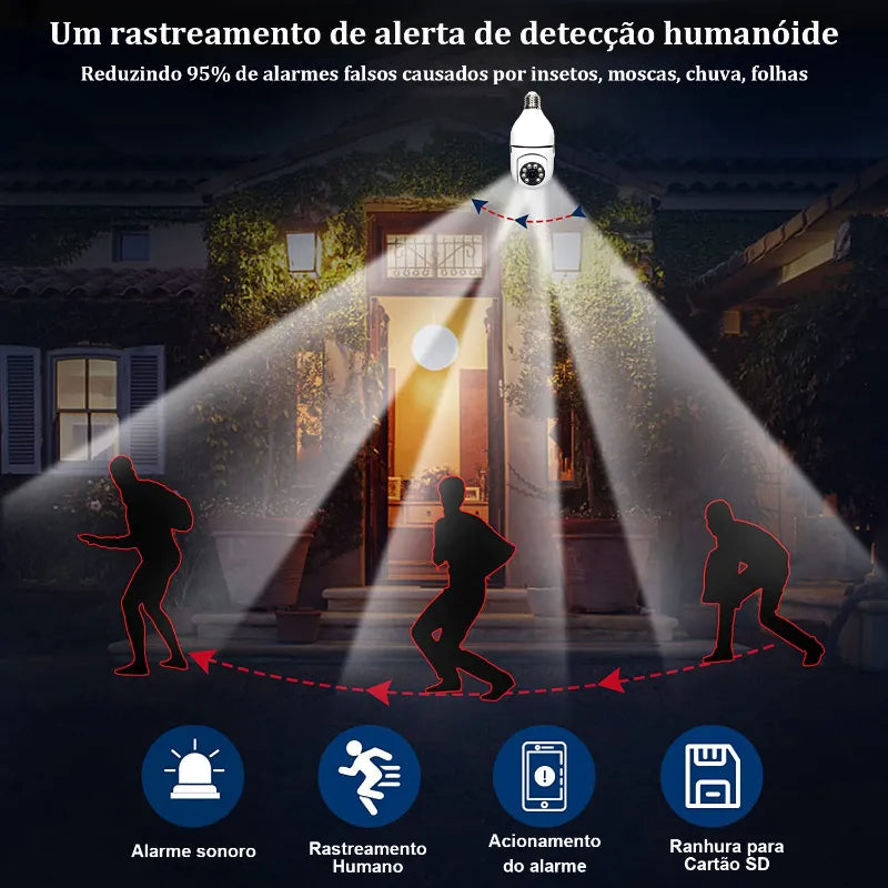 Câmera de segurança wifi  com visão noturna 360°