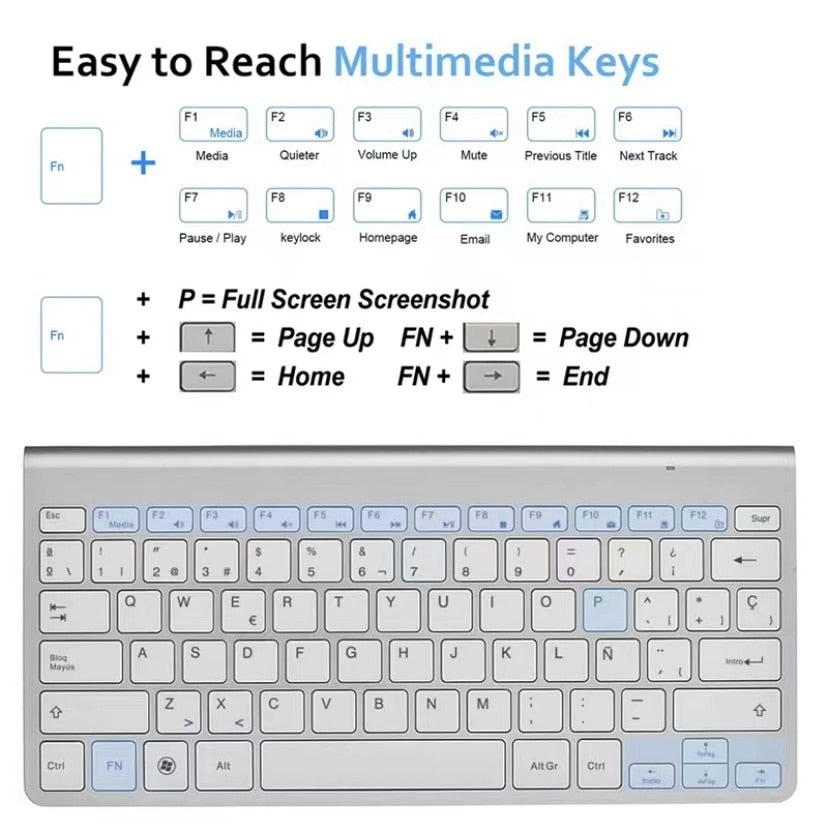 Kit Teclado Com Mouse - Adaptador Usb Sem Fio